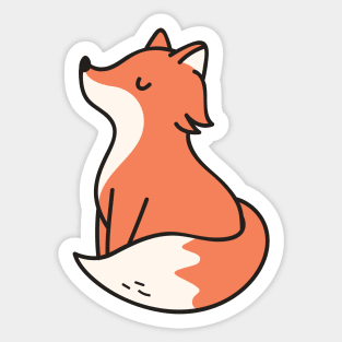 Cute Baby Fox Doodle Drawing Sticker